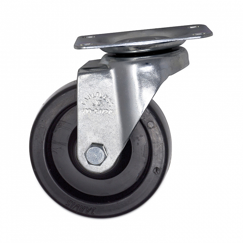 Replacement Plate Casters, Rigid Mount Plate, 4" Phenolic Wheel, Black (FG4608L30000)