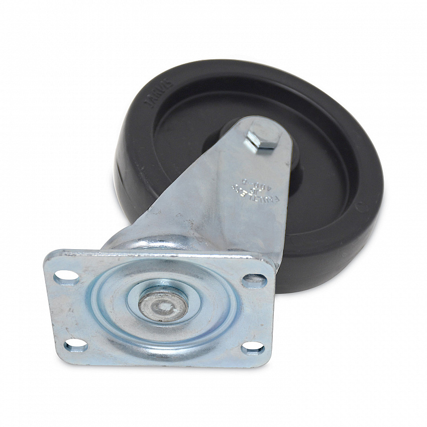 Replacement Plate Casters, Rigid Mount Plate, 5" Polypropylene Wheel, Black (FG4614L30000)