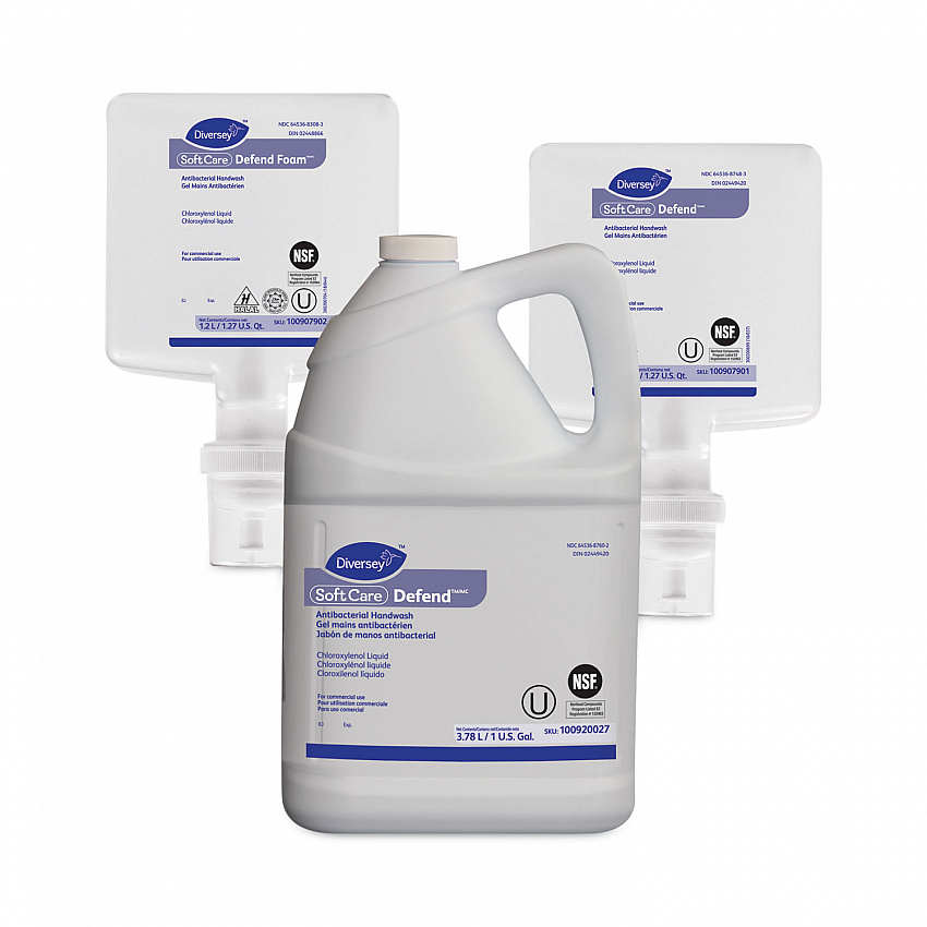 Soft Care Defend Handwash Refill for IntelliCare Dispensers, Fragrance-Free, 1.2 L, 6/Carton (100907901)