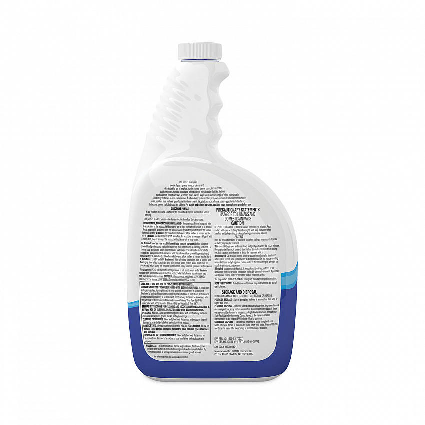 Virex All-Purpose Disinfectant Cleaner, Lemon Scent, 32 oz Spray Bottle, 4/Carton (CBD540540)
