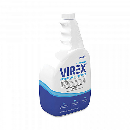 Virex All-Purpose Disinfectant Cleaner, Lemon Scent, 32 oz Spray Bottle, 4/Carton (CBD540540)