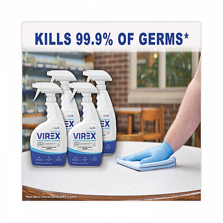 Virex All-Purpose Disinfectant Cleaner, Lemon Scent, 32 oz Spray Bottle, 4/Carton (CBD540540)