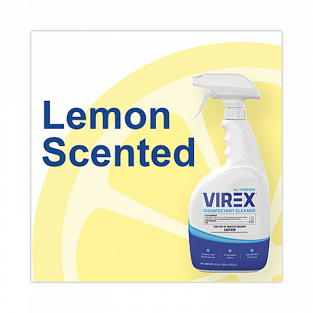 Virex All-Purpose Disinfectant Cleaner, Lemon Scent, 32 oz Spray Bottle, 4/Carton (CBD540540)