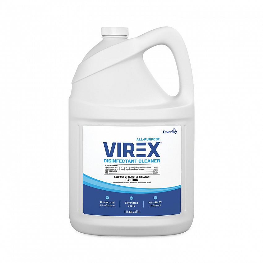 Virex All-Purpose Disinfectant Cleaner, Lemon Scent, 1 gal Container, 2/Carton (CBD540557)