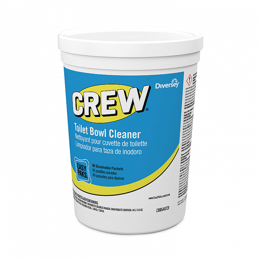 Crew Easy Paks Toilet Bowl Cleaner, Fresh Floral Scent, 0.5 oz Packet, 90 Packets/Tub, 2 Tubs/Carton (CBD540731)