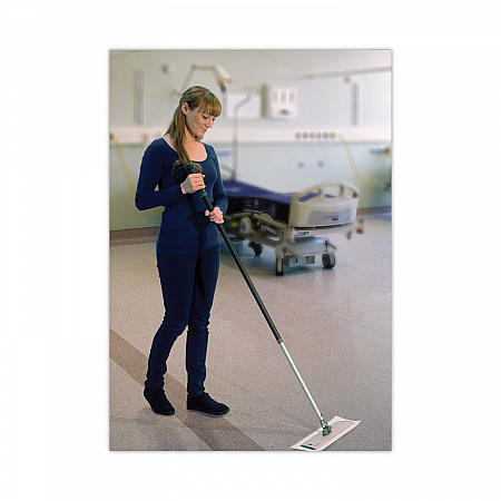 Taskisum Disposable Microfiber Mop, 17.7 X 4.9 White Microfiber Head, 25/pack (D7523512)