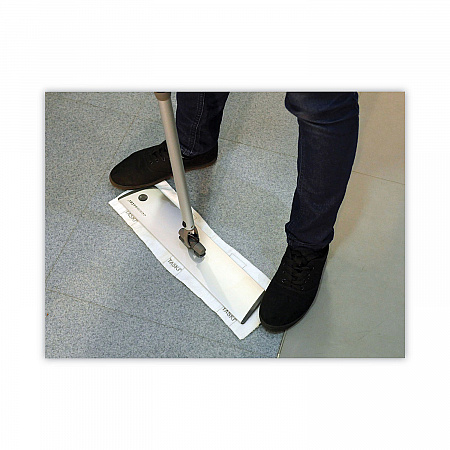 Taskisum Disposable Microfiber Mop, 17.7 X 4.9 White Microfiber Head, 25/pack (D7523512)