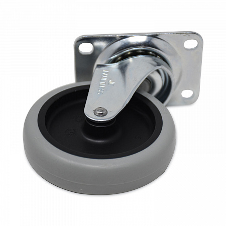 Non-Marking Plate Casters, Swivel Mount Plate, 4