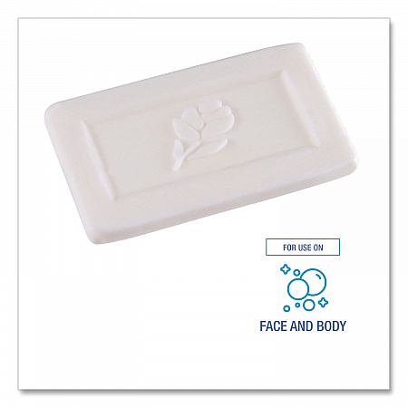 Face and Body Amenity Soap, Flow Wrapped, Floral Scent, # 1/2 Bar, 1,000/Carton (NO12SOAP)