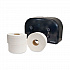 Valay Plastic Mini Jumbo Bath Tissue Dispenser, Two Rolls, 9.75 x 15.87 x 5.25, Black (VT1003)