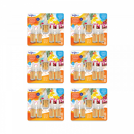 Electric Scented Oil Air Freshener Refill, Hawaiian Blossoms and Papaya, 0.67 oz Bottle, 5/Pack, 6 Pack/Carton (900668CT)