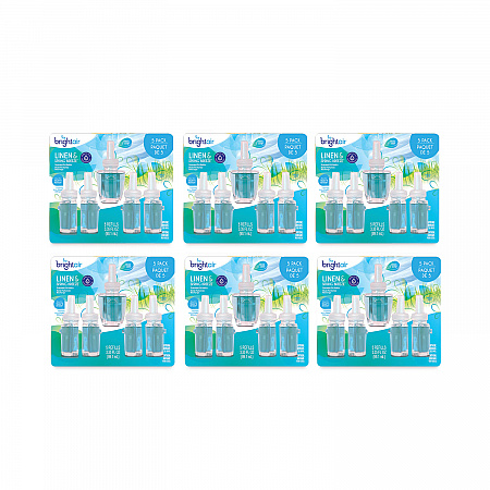 Electric Scented Oil Air Freshener Refill, Linen and Spring Breeze, 0.67 oz Bottle, 5/Pack, 6 Pack/Carton (900669CT)