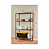 NSF Certified 4-Shelf Wire Shelving Kit with Casters, 48w x 18d x 72h, Black (SW604818BL)