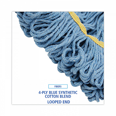 Super Loop Wet Mop Head, Cotton/Synthetic Fiber, 5