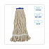 Mop Head, Lie-Flat Head, Cotton Fiber, 24 oz, White, 12/Carton (824C)