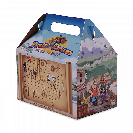 Pirate Kid's Meal Barn Boxes, 6.43 x 4 x 3.75, Brown, Paper, 96/Carton (2793)