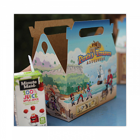 Pirate Kid's Meal Barn Boxes, 6.43 x 4 x 3.75, Brown, Paper, 96/Carton (2793)