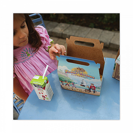Pirate Kid's Meal Barn Boxes, 6.43 x 4 x 3.75, Brown, Paper, 96/Carton (2793)