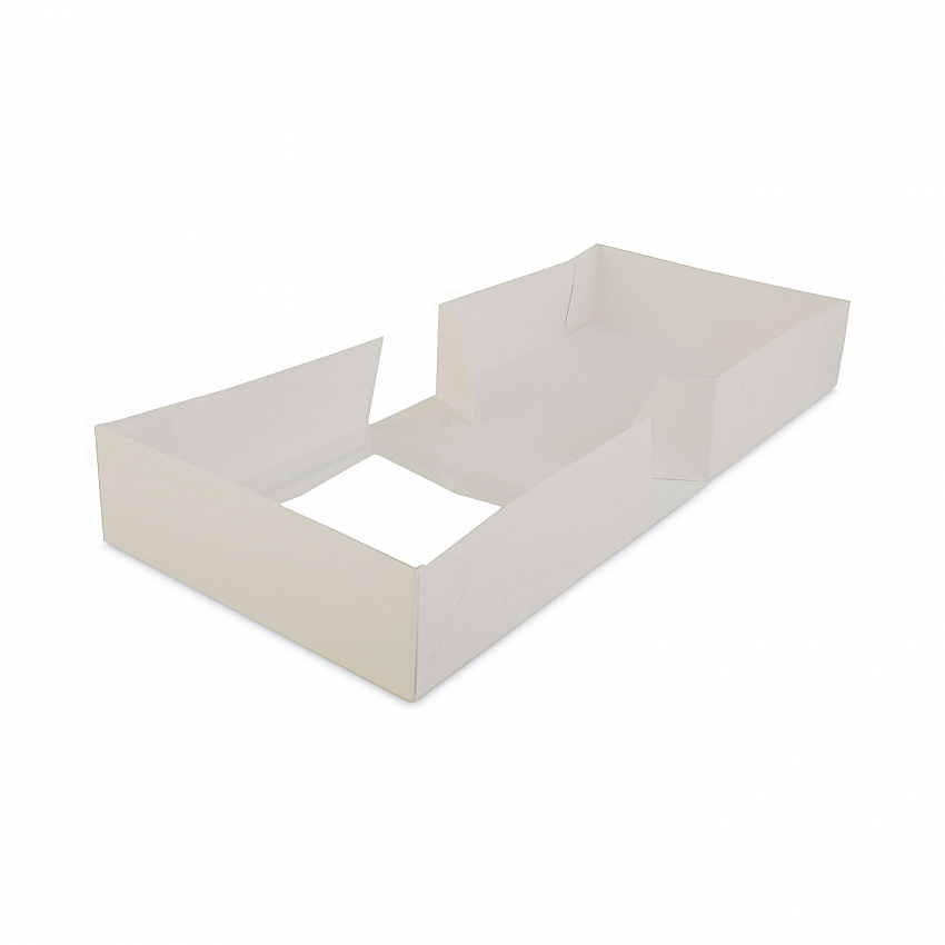 White Window Bakery Boxes with Attached Flip Top, 4-Corner Beers Design, 8 x 8 x 2.5, White, Paper, 200/Carton (24013)