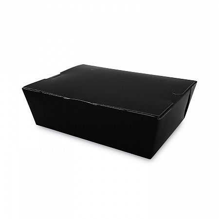 ChampPak Carryout Boxes, 7.75 x 5.5 x 2.5, Black, Paper, 200/Carton (0753)