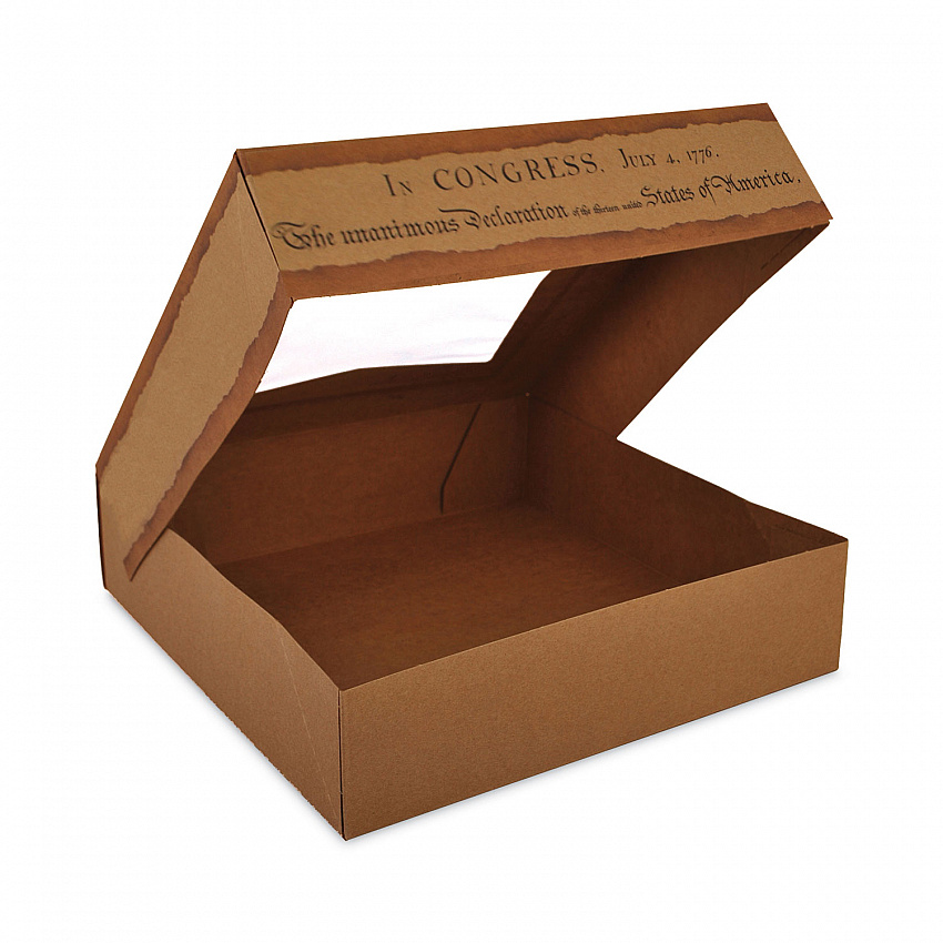 Window Flag Design Pie Boxes, 8 x 8 x 2.5, White, Paper, 150/Carton (2480)