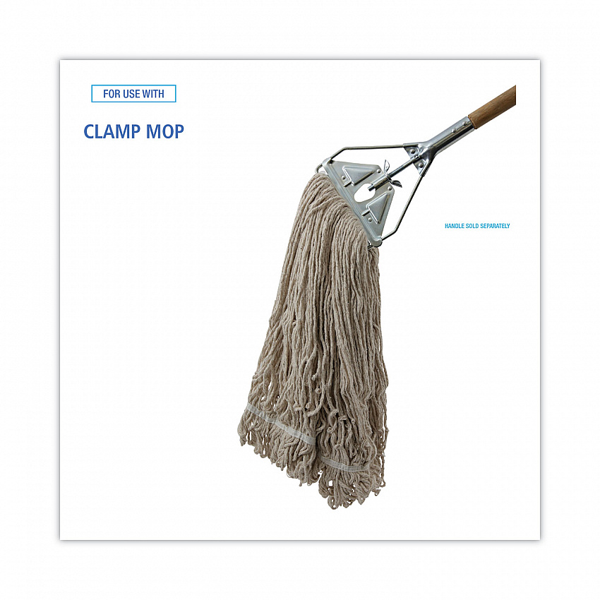 Mop Head, Pro Loop Web/Tailband, Premium Standard Head, Cotton, 32 oz, White, 12/Carton (432C)