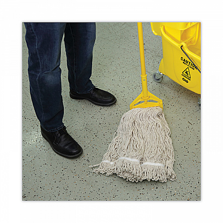 Mop Head, Pro Loop Web/Tailband, Premium Standard Head, Cotton, 32 oz, White, 12/Carton (432C)