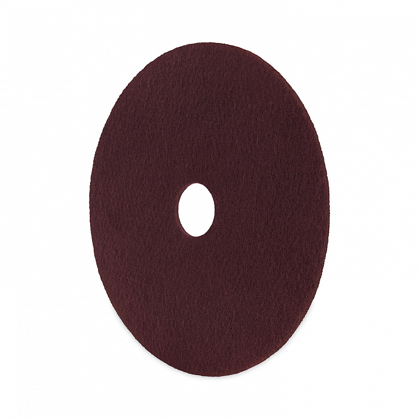Deep Scrub Pads, 16" Diameter, Maroon, 10/Carton (SPP16)
