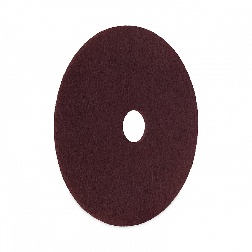 Deep Scrub Pads, 16" Diameter, Maroon, 10/Carton (SPP16)