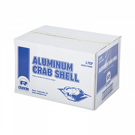 Crab Shell-Economy, 2.7 x 4.88 x 0.71, Silver, Aluminum, 250/Pack, 4 Packs/Carton (L7EP)