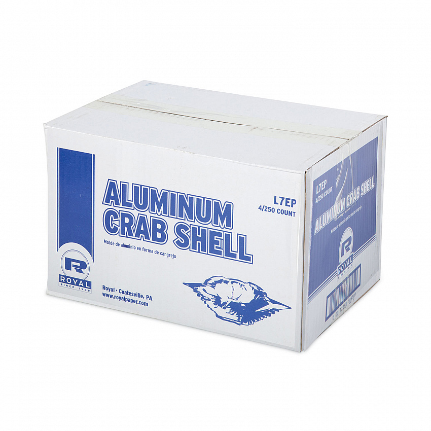 Crab Shell-Economy, 2.7 x 4.88 x 0.71, Silver, Aluminum, 250/Pack, 4 Packs/Carton (L7EP)