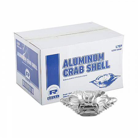 Crab Shell-Economy, 2.7 x 4.88 x 0.71, Silver, Aluminum, 250/Pack, 4 Packs/Carton (L7EP)