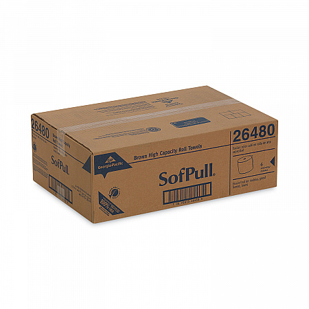 SofPull Hardwound Roll Paper Towel, Nonperforated, 1-Ply, 7.87