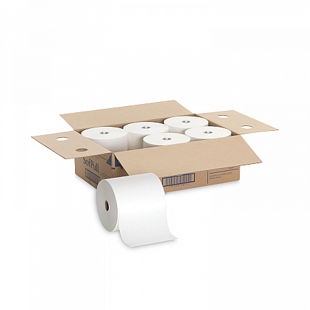 SofPull Hardwound Roll Paper Towel, Nonperforated, 1-Ply, 7.87
