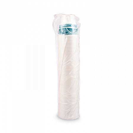 J Cup Insulated Foam Pedestal Cups, 32 oz, White/Teal, 25/Sleeve, 20 Sleeves/Carton (32AJ32H)