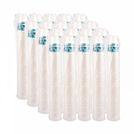 J Cup Insulated Foam Pedestal Cups, 32 oz, White/Teal, 25/Sleeve, 20 Sleeves/Carton (32AJ32H)