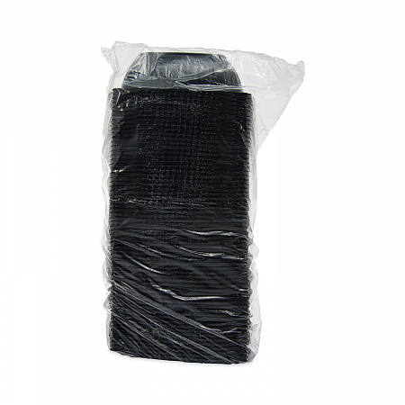 PresentaBowls Pro Black Square Bowls, 48 oz, 8.5 x 8.5 x 2.6, Plastic, 63/Bag, 4 Bags/Carton (B48SB)