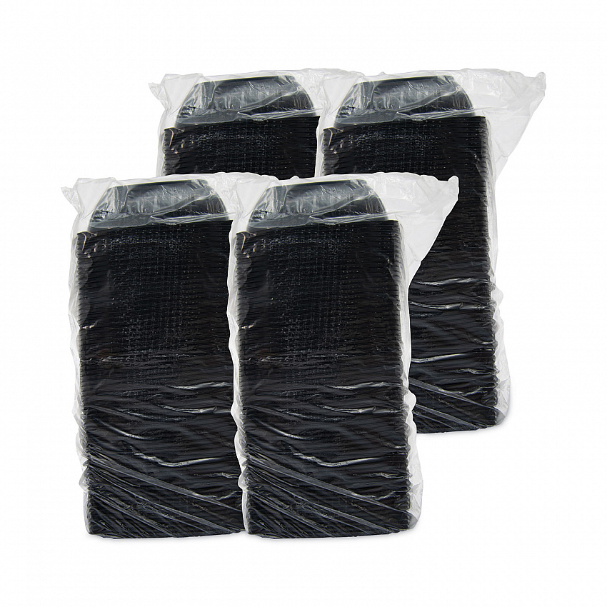 PresentaBowls Pro Black Square Bowls, 48 oz, 8.5 x 8.5 x 2.6, Plastic, 63/Bag, 4 Bags/Carton (B48SB)