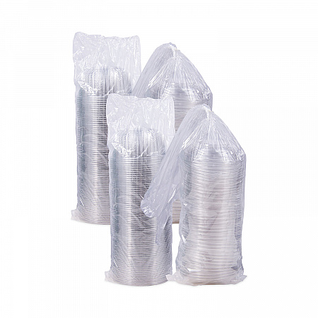 PresentaBowls Bowl/Lid Combo-Paks, 48 oz, Clear, Plastic, 126/Carton (C48BCD)