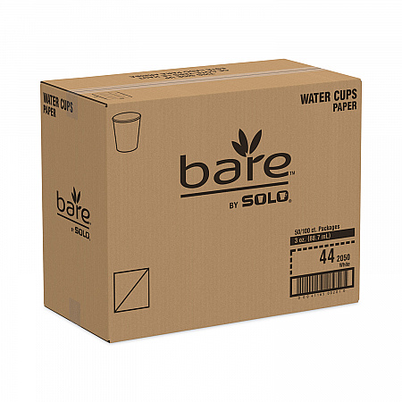 Paper Water Cups, 3 oz, White, 100/Pack (44)