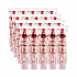 Paper Hot Drink Cups in Bistro Design, 8 oz, Maroon, 50/Pack (378SIPK)