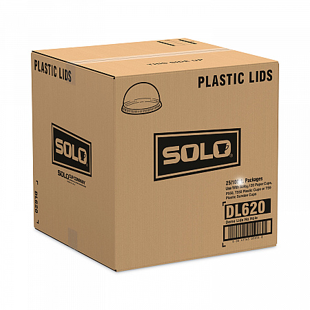 Dome-Top Cold Cup Lids, Fits 2.5 oz to 9 oz Cold Cups, Plastic, Clear, 2,500/Carton (DL620)