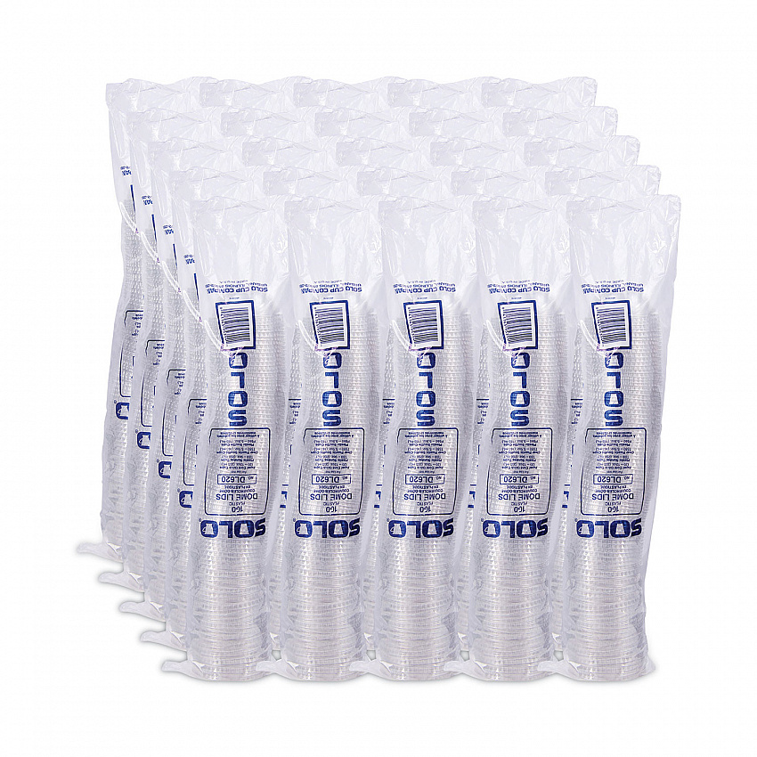 Dome-Top Cold Cup Lids, Fits 2.5 oz to 9 oz Cold Cups, Plastic, Clear, 2,500/Carton (DL620)
