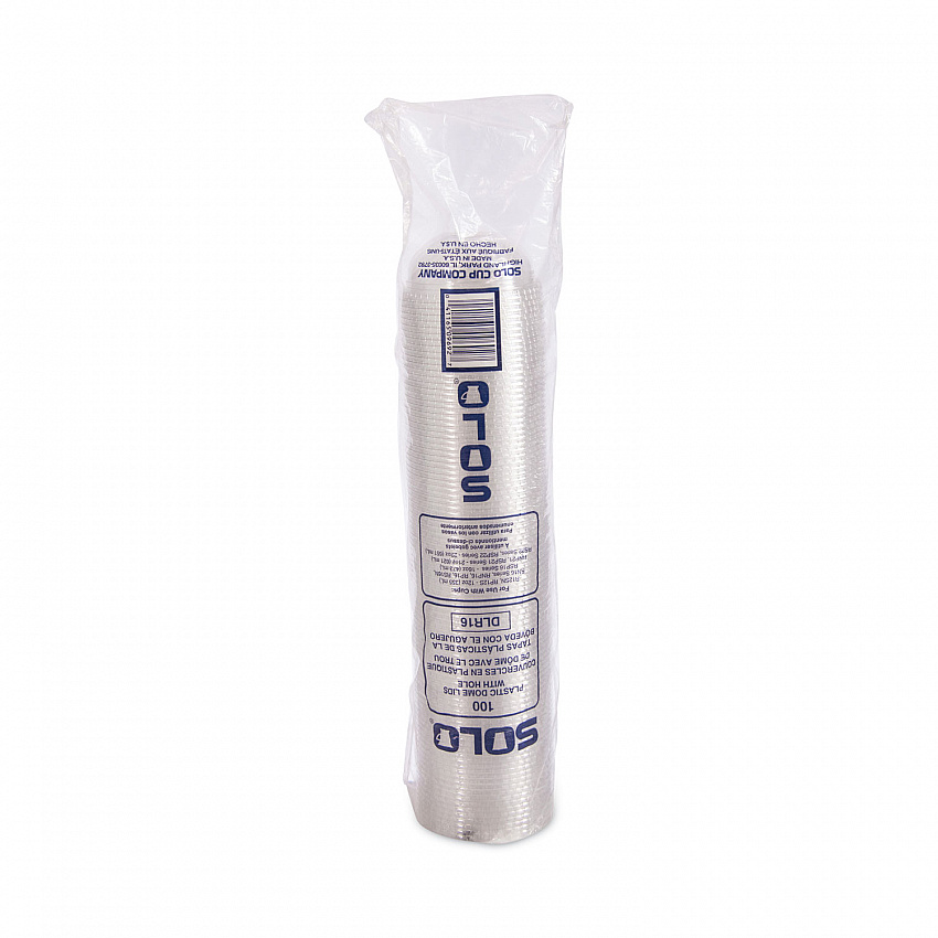 Dome-Top Cold Cup Lids, Fits 12 oz to 24 oz Cold Cups, Plastic, Clear, 1,000/Carton (DLR16)