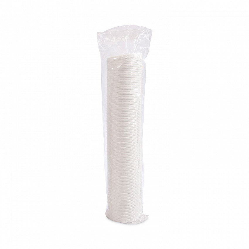 Lift Back and Lock Tab Cup Lids for Foam Cups, Fits 10 oz Solo Trophy Hot/Cold Drink Cups, Plastic, White, 2,000/Carton (DLX10R)