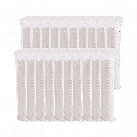 Lift Back and Lock Tab Cup Lids for Foam Cups, Fits 10 oz Solo Trophy Hot/Cold Drink Cups, Plastic, White, 2,000/Carton (DLX10R)