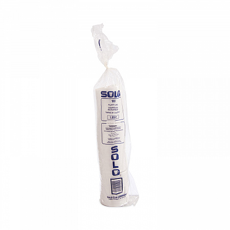 Lift Back and Lock Tab Lids for Paper Cups, Fits 10 oz Hot Cups, Plastic, White, 100/Sleeve, 10 Sleeves/Carton (LB3101)