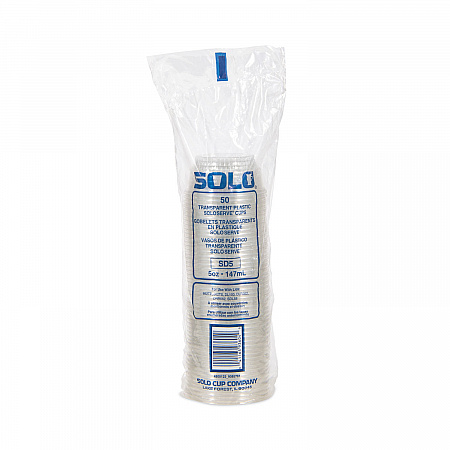 SoloServe Dome Cup Lids, Fits 5 oz to 8 oz Containers, Plastic, Clear, 50/Pack, 20 Packs/Carton (SDL58)