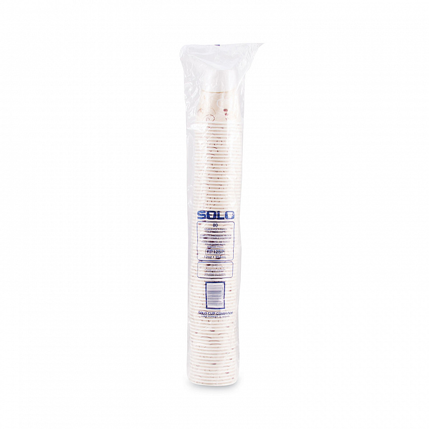 Double Sided Poly (DSP) Paper Cold Cups, 12 oz, Symphony Design, 80/Sleeve, 25 Sleeves/Carton (RP12SPSYM)