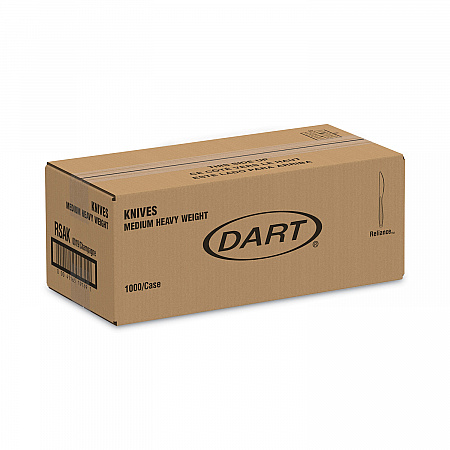 Medium Weight Polystyrene Knives, Plastic, Champagne, 1,000/Carton (RSAK)